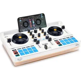 Hercules DJControl Mix Ultra mobiler DJ-Controller mit Laptopständer, DJ Controller