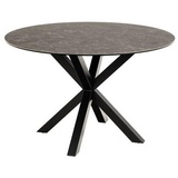 VCM Actona Esstisch Heaven Ø 119 cm Keramik Schwarz