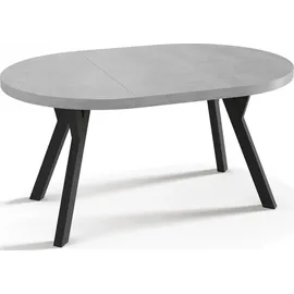 WFL GROUP Esstisch Hellgrau, Holzwerkstoff, 8-Sitzer, Rund,Rund, 100x76x100 cm Esszimmer, Tische, Esstische