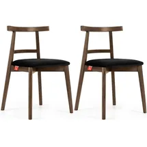 Konsimo Holzstuhl LILIO schwarz 2er Set