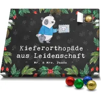 Mr. & Mrs. Panda Schoko Adventskalender Kieferorthopäde Leidenschaft - Schwarz - Geschenk, Kollegin, Beruf, Firma, Jubiläum, Schokoladen Adventsk... - Schwarz