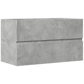 vidaXL Bad-Hängeschrank Betongrau 80x38,5x45 cm Holzwerkstoff