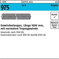 Industrial Quality Supplies DIN 975 Gewindestange Trapezgewinde VG 16x1000