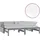 vidaXL Ausziehbares Tagesbett 2x(90x200) cm grau