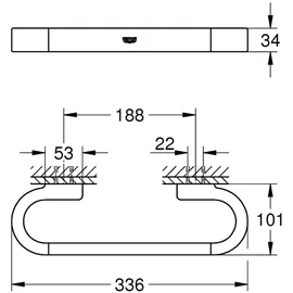 Grohe Selection Haltegriff 41064A00 30 cm schwarz