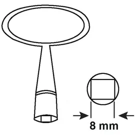 CORNAT Dornschlüssel Vierkant 8 mm