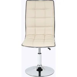 Mendler Esszimmerstuhl HWC-C41 Kunstleder creme 2er Set