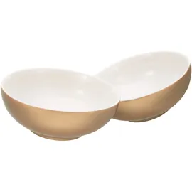 CreaTable Golden Days weiss, Müslischale 2-tlg Steinzeug