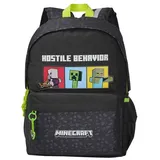 Minecraft Kinderrucksack Rucksack mit Fronttasche und Seitennetzen
