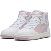 Puma Rebound V6 MID Blurry Dreams JR Sneaker, White-Rose