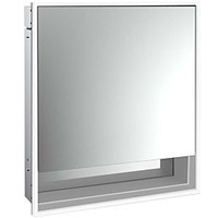 Emco Loft Unterputz-Lichtspiegelschrank 979805201 600x733mm, mit Unterfach, LED, Anschlag links, aluminium/Spiegel