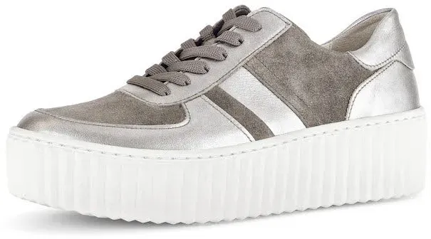 Gabor Damen Sneaker low Schnürschuh grau 401⁄2