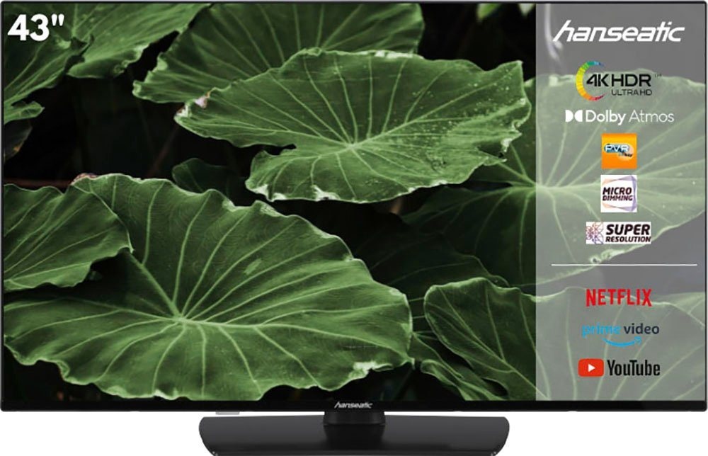 Hanseatic 43U800UDS LED-Fernseher (108 cm/43 Zoll, 4K Ultra HD, Android TV, Smart-TV) schwarz
