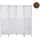 Mendler Paravent HWC-A84, Raumteiler Trennwand Sichtschutz, Ornamente 170x161cm ~ weiß