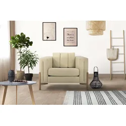 Sessel HOME AFFAIRE "Haki", beige, B:100cm H:74cm T:88cm, Sessel