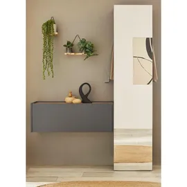 furn.design Center Garderoben-Set 150 x 200 x 30 cm grau