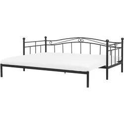 Ausziehbett Metall TULLE 80 x 200 cm Schwarz