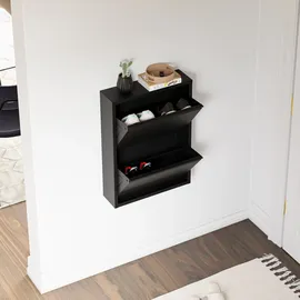 [en.casa] Sokndal 50 x 71 x 15 cm schwarz / schwarz