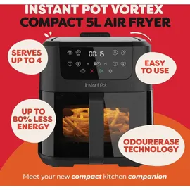 Instant Pot Vortex Compact Heißluftfritteuse 5 l schwarz