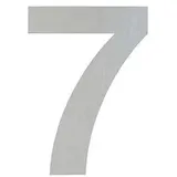 FP Hausnummer 7 Edelstahl matt