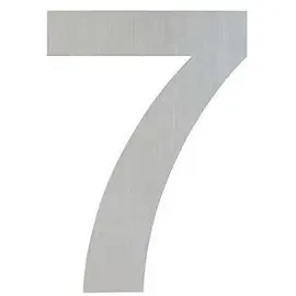 FP Hausnummer 7 Edelstahl matt