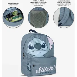 Cerdá Lässiger Rucksack Stitch Blau 32 x 4 x 42 cm - Blau