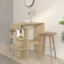 vidaXL Bartisch mit Regal 100 x 50 x 101,5 cm Braun