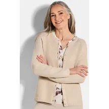 GOLDNER Strickjacke Cardigan aus Baumwolle Beige 23