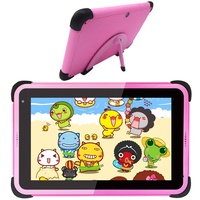 CWOWDEFU Kinder Tablet 7 Zoll Android 11 Tablet Kinder Lerntablett Android WiFi Tablet für Kinder Kleinkinder für die Heimschule Elternsteuerung Pädagogisches Tablet mit kindersicherer Hülle (Pink)