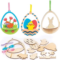 Osterei Holzkugel Bastelset  (pro Set 5) Bastelaktivitäten zu Ostern