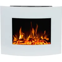 Noble Flame MADISON Weiß [gewölbter Elektro Wandkamin]