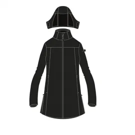 CMP Parka JACKET ZIP HOOD 34A0326, Basic Black, D40, WOMAN