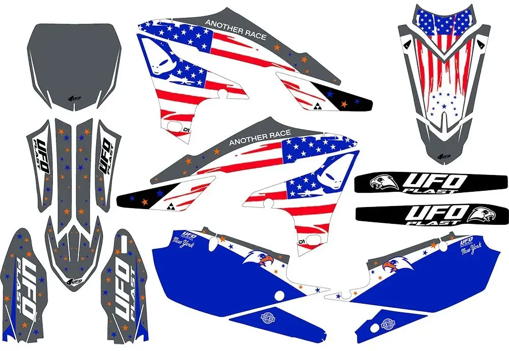 Ufo Patriot Yamaha Aufkleber - Grey - One Size