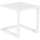Happy Garden Beistelltisch Barbados aus weißem Aluminium