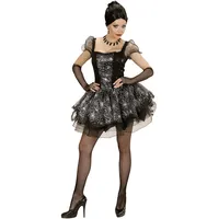 W WIDMANN MILANO Party Fashion - Kostüm Spider Lady, Kleid und fingerlose Handschuhe, Halloween, Karneval, Mottoparty