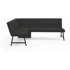 OTTO home Eckbank OTTO HOME "Oregon Küchenbank, Polsterbank, Esszimmerbank, 177x140 cm", dunkelgrau, B:177cm H:90cm T:140cm, Massivholz, Metall, Polyester, Sitzbänke, Eckbank, Moderne Bank und Farben, Sitzplatzanzahl: 4/5, Frei in Raum stellbar