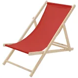 ECD Germany Sonnenliege 120 x 60 x 30 cm Rot