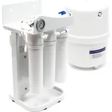 Naturewater 5 Stufen Umkehrosmose 180 L/Tag mit Rahmen und Druckanzeige, RO Omsoseanlage für sauberes Trinkwasser