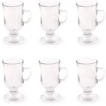 Excelsa Iris Irish Coffee Mug Set mit 6 Tassen, Glas, Fassungsvermögen 120 ml.