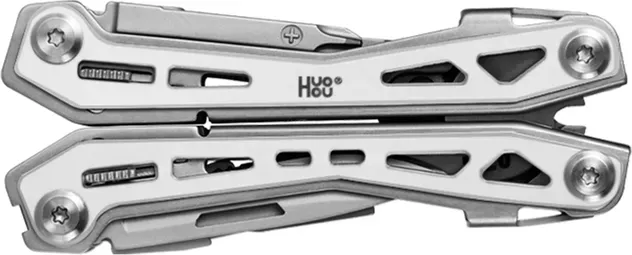 Huohou K20 Multitool Klappmesser 20-in-einem – Edelstahl Taschenwerkzeug mit Zange, Drahtschneider, Schraubendreher, Sicherheitsverriegelung und austauschbarem Wolframstahl-Sägeblatt für Outdoor, Camping und Reparatur