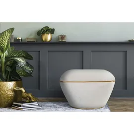 Kayoom 360 Living Hocker Contessa 100 taupe gold), B/H/T: ca. 60x42,5x60 cm / taupe, gold