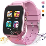 Smartwatch Kinder - Premium-Kinderuhr mit Kamera, 26 Spielen, Musik, Taschenlampe, Hörbuch, Wecker, Geschenk für Kinder von 4 bis 12 Jahren (Rosa) - Violett