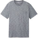 TOM TAILOR T-Shirt in Melange-Optik, Marine, XL