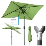 Sekey Sonnenschirm 210 × 140 cm Sonnenschirm Balkon Sonnenschirm Rechteckig für Balkon Garten & Terrasse Sonnenschutz UV 50+