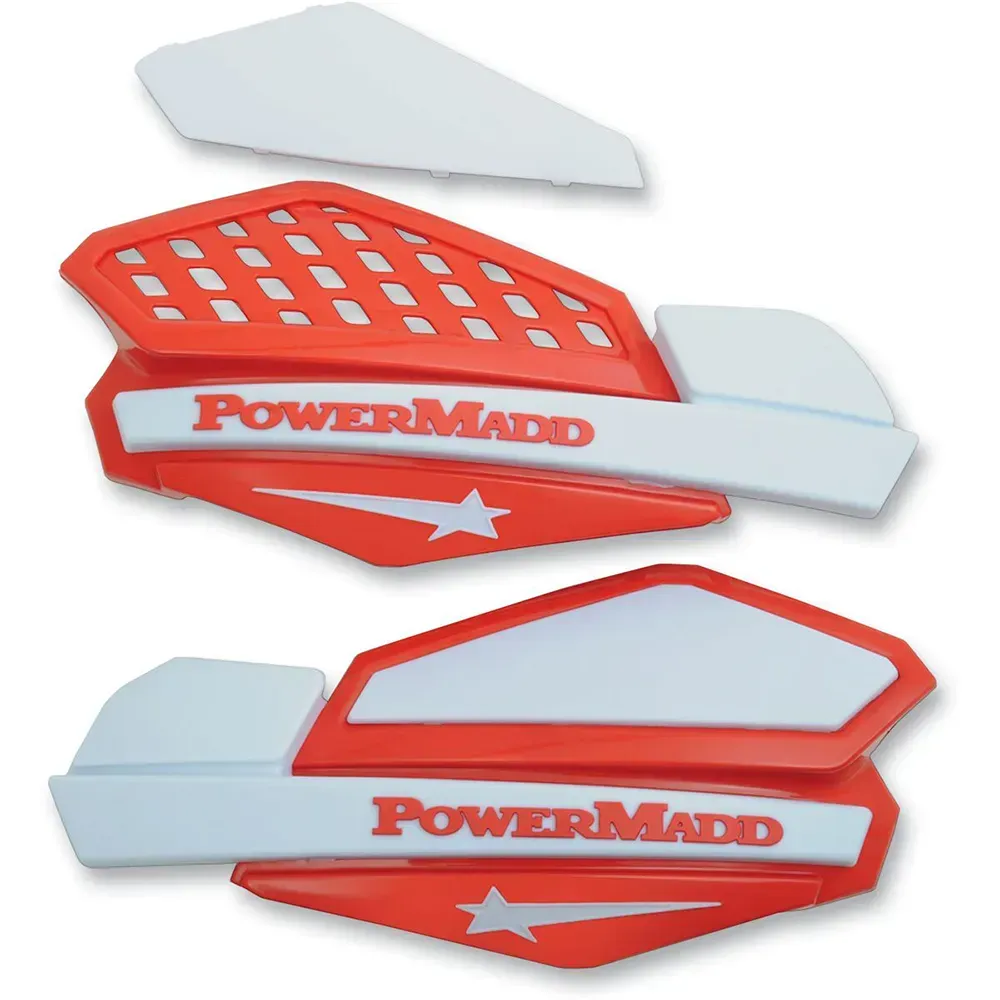 Powermadd Trailstar 22mm Handschutz - Red / White / Red / White - One Size