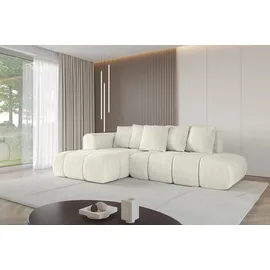 altdecor Ecksofa Cord 2-Sitzer Creme