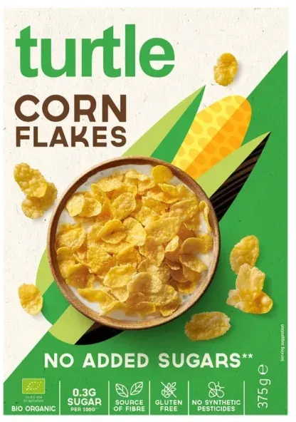 Turtle Cornflakes Low Sugar bio