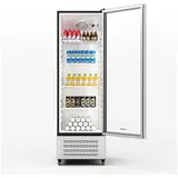 Klarstein Getränkekühlschrank HEA-GCoolerSS-306L 10046644, 187 cm hoch, 59.5 cm breit, Bier Hausbar Getränke kühlschrank Hotel Fridge silberfarben