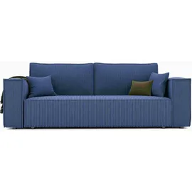 idohome Schlafcouch Cord 3-Sitzer Blau