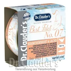 Dr. Clauder's Best Filet No. 07 Hähnchenbrust & Lachs - 24x 70g